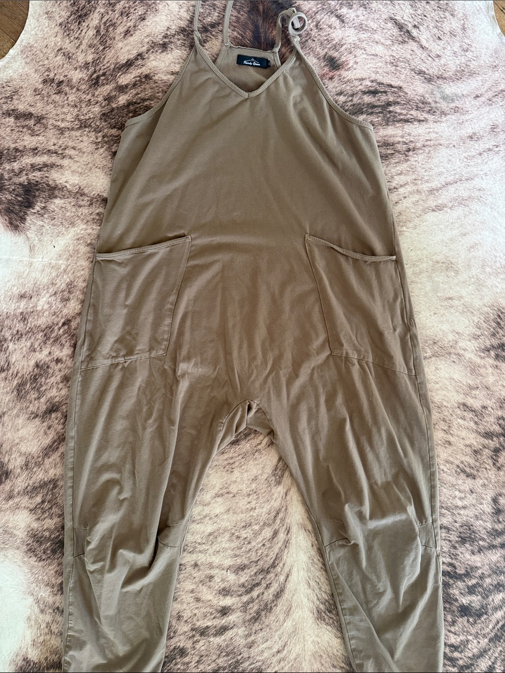 Everyday Olive Jumpsuit with Front Pockets